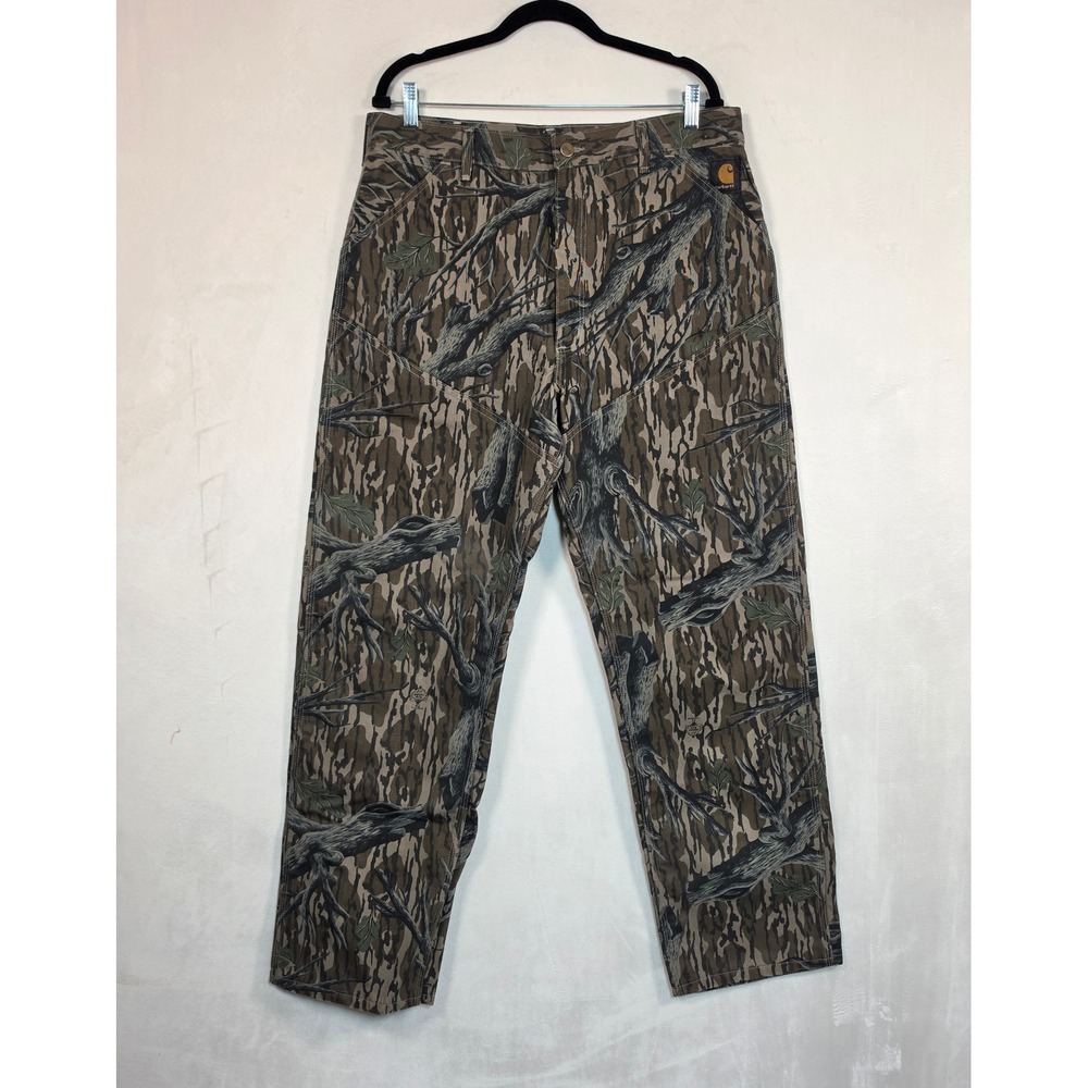 Vintage Carhartt Camo Pants Mens 38x32 Mossy Oak Bottomland USA Hunting RARE - Picture 2 of 16
